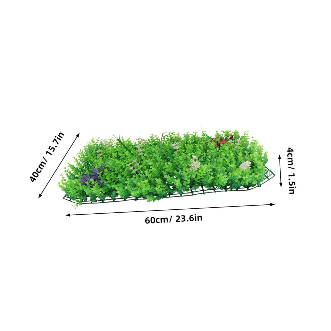 INOOMP 2 Künstliche Heckenwandpaneele Kunststoff Grünpflanzenpanel Uv Beständig Wanddekoration Innen Außen Garten