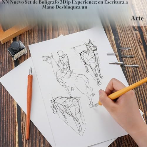Miniatura 2 de Jynxor Juego De Puntas De Caligrafía,14 Pcs Puntas De Caligrafía,Soporte Para Caligrafía De Madera,Con 2 Portalápices Y 12 Puntas,Para Principiantes Y Artistas,Dibujo,Bocetos,Manga
