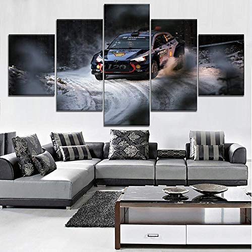 Chihie Moderne Imprim&eacute; Mur Art Toile Photos Sports Extr&ecirc;mes Peinture D&eacute;corative pour La Maison Dakar Rallye Voiture Poster 30x45cm-2p 30x60cm-2p 30x75cm-1p Pas de Cadre