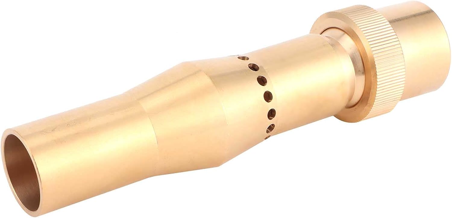 Brass Fountain Nozzle for Garden Pond | Female Thread Multihole Bubbling Sprinkler | Oxygen Enrichment Water Feature/Small to Medium Pools | Sturdy & Tarnish - Proof (1 inch 32mm Inner Teeth)