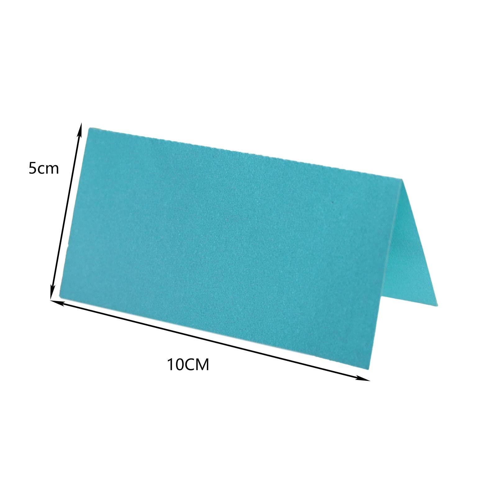 50 Marque-places En Papier Vierges - Cartes De Place Pour Mariage, Anniversaire, Baptême - Design Géométrique Moderne - Bleu - 2