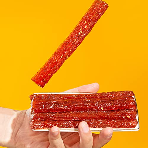 Genji Food Chinese Spicy Snack Beef Spicy Strip (Pack Of 15) Chewy Vegetarian Snack, Office Casual Snack, Individual Package Easy To Carry #TOP3