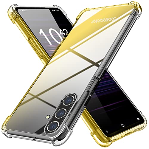 YDIHIHO for Galaxy A13 5G Case Samsung A13 5G Case [ Gradient ] Clear Soft TPU Non-Slip Non-Yellowing Soft Edge Cover for Samsung Galaxy A13 5G [ Black/Gold ],MDM-HCJB-02-05
