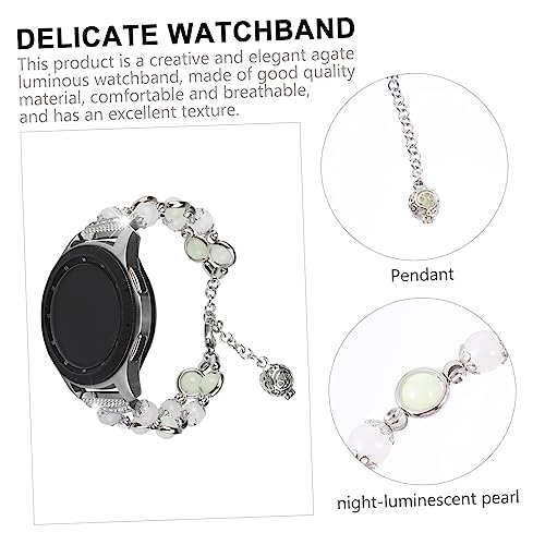 Correa de reloj de ágata y pulsera de cuentas compatible con smartwatch 2