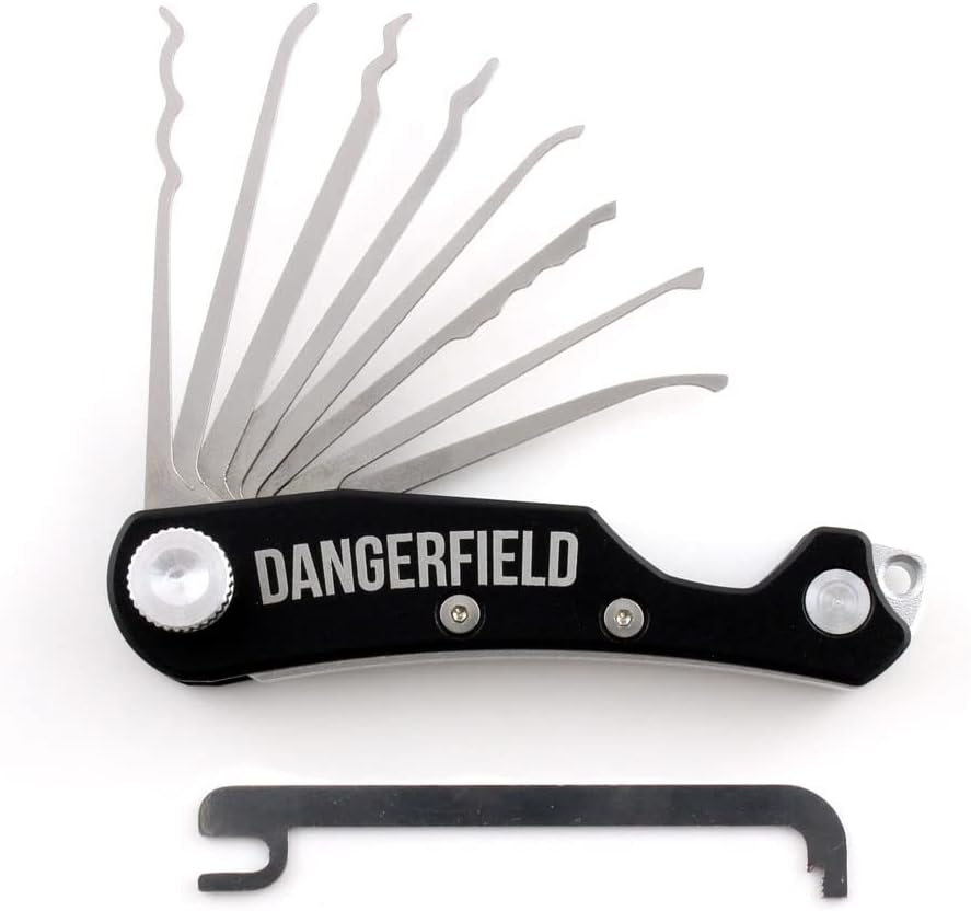 Dangerfield Skeleton Lock Picking Kit Multi Tool - Compact Lock Pick Set Pocket Multi Tool, Like a Leatherman for Lock Picks