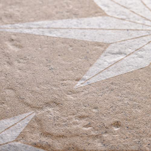 Somertile Compass Star Sand Stone 8" X 8" Porcelain Floor And Wall Tile #TOP3