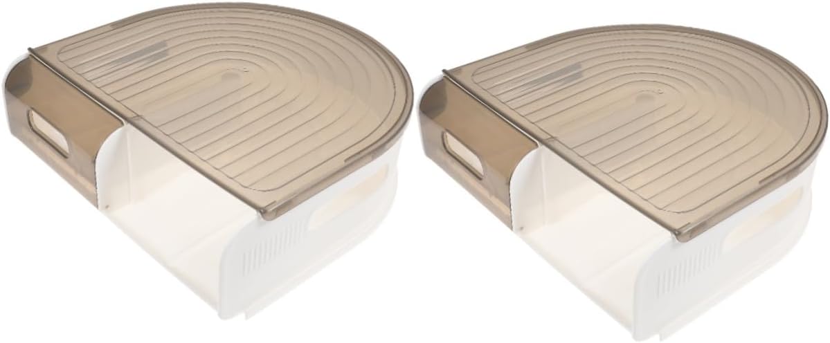 2pcs Egg Carton Reusable Egg Organizer Containers for Food Clamps Tubular Food Dispenser Toilet Door Lock Auto Rolling Egg Container Fridge Bins Storage Box Plastic Devilò (As Shown 1)