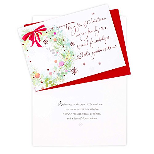 Hallmark Religious Christmas Boxed Cards, Wreath (16 Cards And 17 Envelopes) #TOP1
