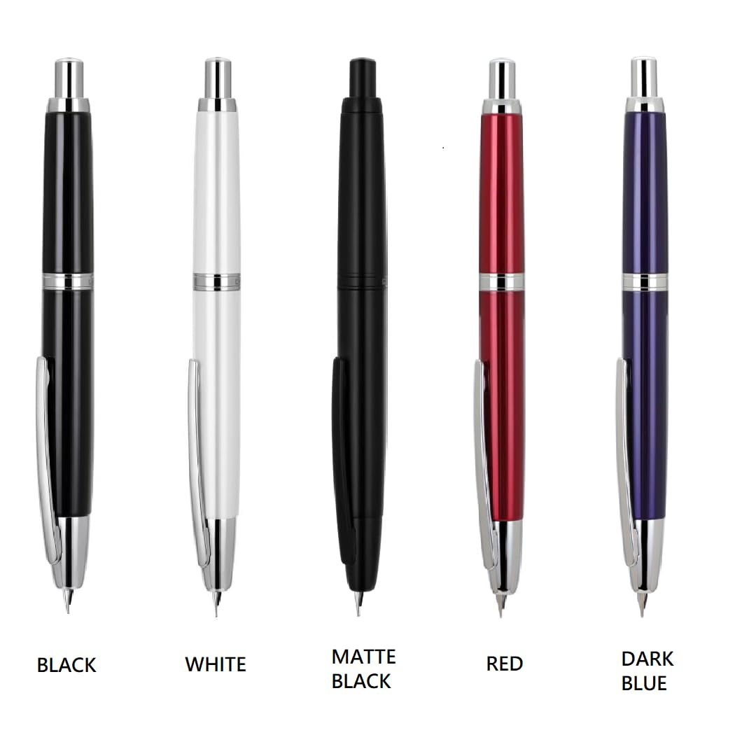Jinhao 10 Füllfederhalter mit Box, einziehbare feine Feder mit Tintenkonverter-Set (Mattschwarz mit schwarzem Clip)