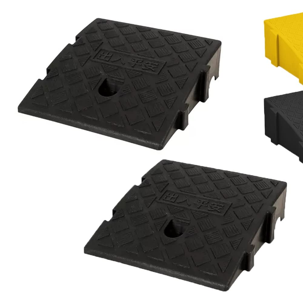 Ingresso Rampa De Motociclo, Rampe di Plastica Antiscivolo, Rampe di Guida, Rampa Portatile De Cerchio Rampa Leggera De Automobile, Rampa Resistente per Le Automobili Basse-2 Pezzi (Color : B,
