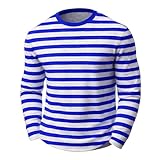 Largement utilisé : le t-shirt de carnaval a un style classique et un design à rayures noires et blanches. Très bien adapté pour un usage quotidien et convient également très bien pour les jeux de rôle tels que les marins, les mascarades et les fêtes de carnaval
