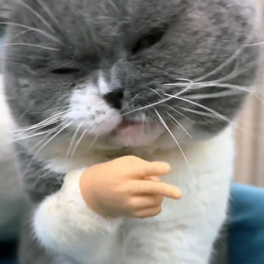 10 mini manos para gatos, manos pequeñas plegadas, mini marionetas realistas para espectáculo de marionetas, rendimiento de mordaza, divertidas manos de goma elástica para gatos y cachorros