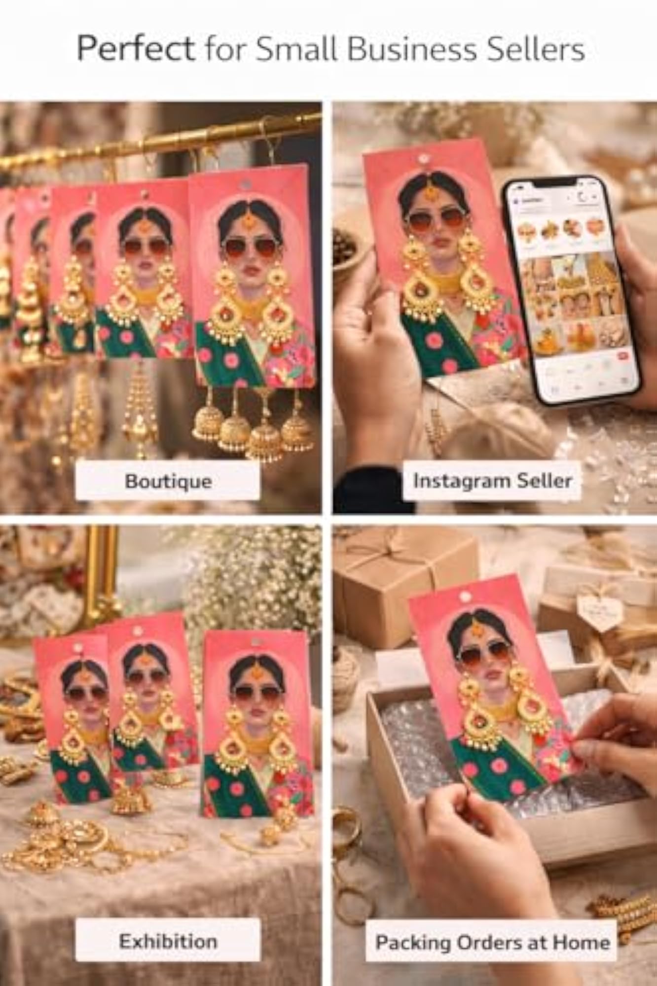 Necklace & Earring Display Cards, Designer Packaging