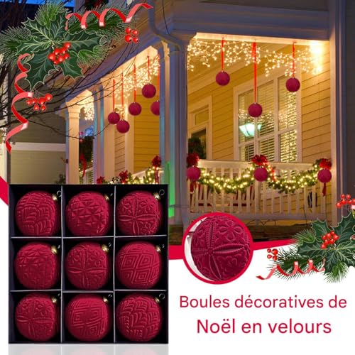 Boules de Noël incassables de 9.9 cm pour décorer sans risque avec enfants et animaux