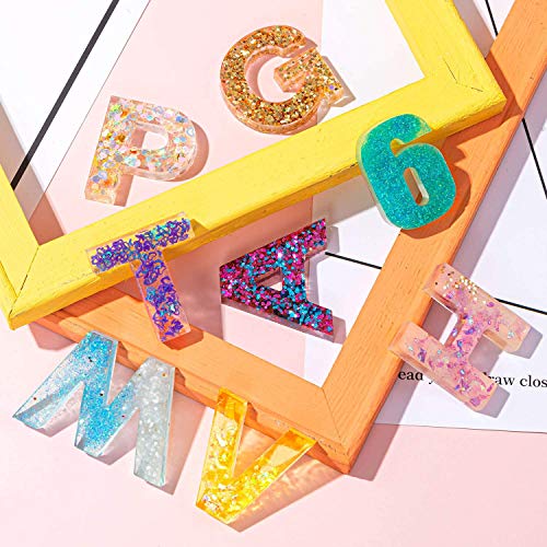 Alphabet Silicone Resin Molds Backward, Sturdy Letter Number Silicone Molds for Resin, Epoxy Molds for Making Keychain Pendant Jewelry, Necklace, Earrings, Craft Decoration