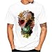 Hot Sale!Men's Tee,Neartime Boy Punk Tops Floral Print Blouse Short Sleeve T-shirt (L, White)