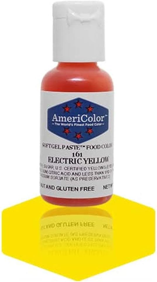 Food Coloring, Electric Yellow Soft Gel Paste, 13.5 Ounce