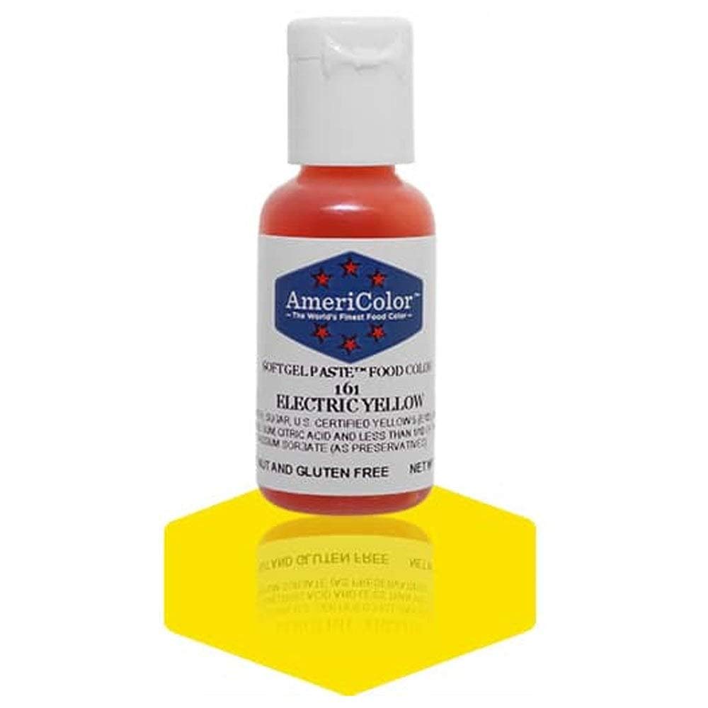 AmeriColor Food Coloring, Electric Yellow Soft Gel Paste, 13.5 Ounce
