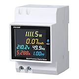 【DISPLAY A COLORI A LED】Grazie al display LCD a colori HD con retroilluminazione, l'amperometro digitale visualizza chiaramente i dati relativi al consumo elettrico in tempo reale, sia di giorno che di notte.