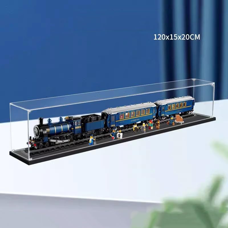 Vitrine Acrylique Transparente Anti-poussière Pour Le*go 21344 Orient Express – 120x15x20 Cm – 2/3 Mm – À Monter