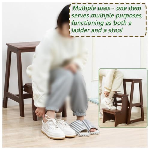 Taburete plegable compacto de 3 niveles blanco para baño y cocina 4