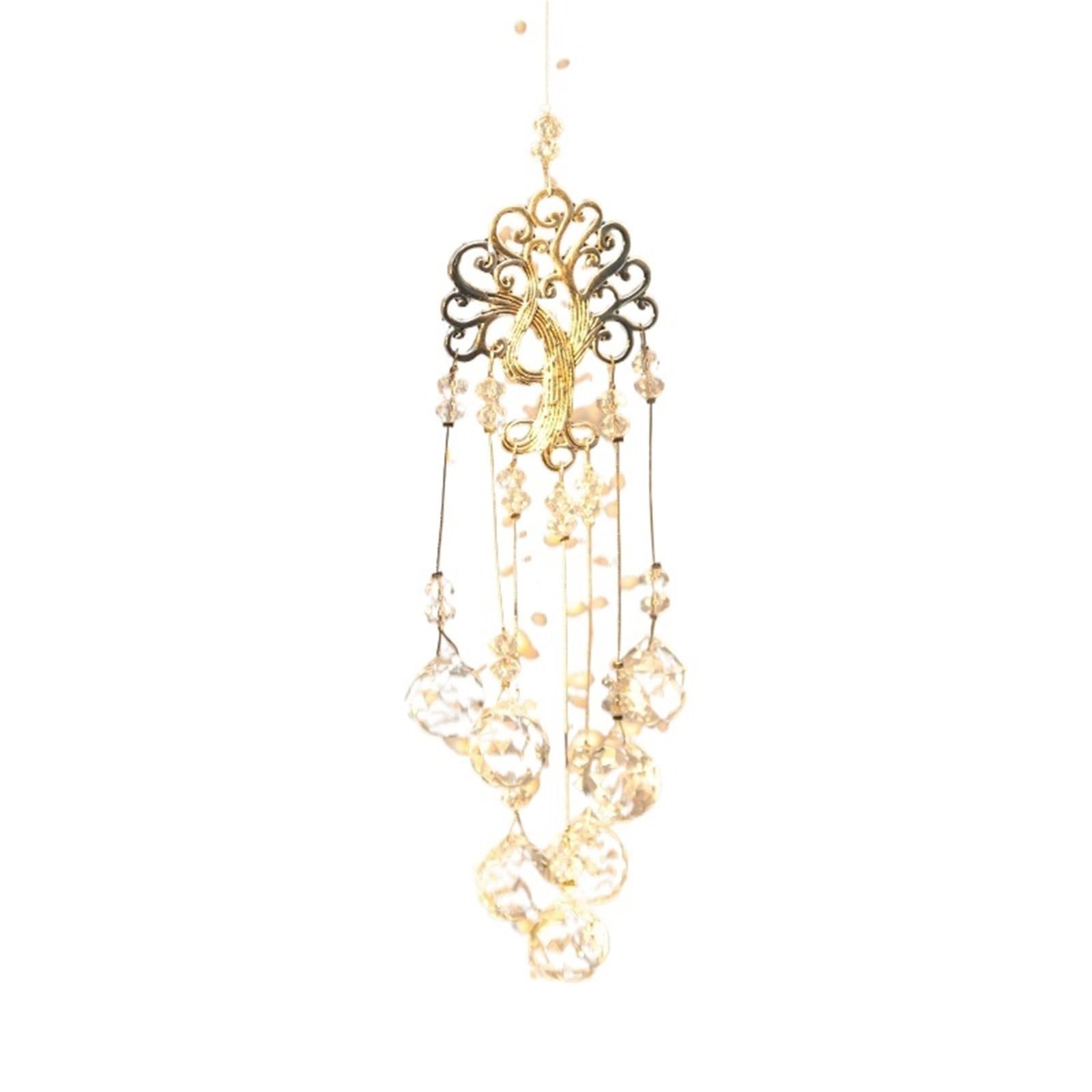 Wind Chimes For Garden Window Wind Chime Life Tree Crystals Chimes Suncatcher Hanging Pendnats Car Garden Decoration Pendnat(Color-9)
