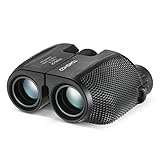 TOMSHOO 10x25 Binoculars Compact Waterproof Binocular with Weak Light Night Vision for Outdoor Sports Bird Watching Concerts and Travel