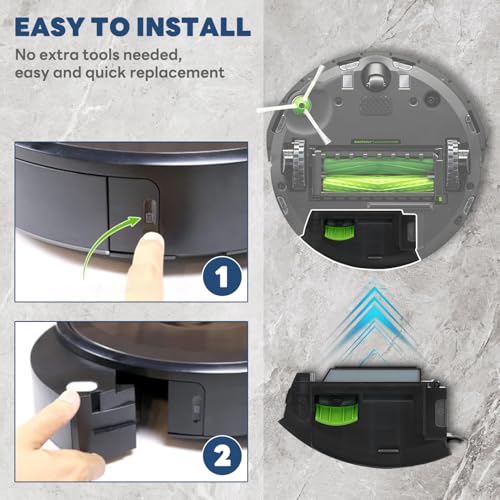Image of Dust Bin Box for iRobot Roomba i3 i3+ i4 i4+ i6 i6+ i7 i7+ i8 i8+ E5 E6 E7 J7 Vacuum Cleaner - Waste Dustbin Box Replacement Accessories Spare Parts with Automatic Dirt Disposal