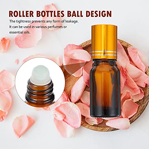 ibasenice 40Pcs Roller Flessen Glas Parfum Essentiële Olie Roller Flessen 10Ml Lege Roll Op Flessen Voor Parfum… - Image 5