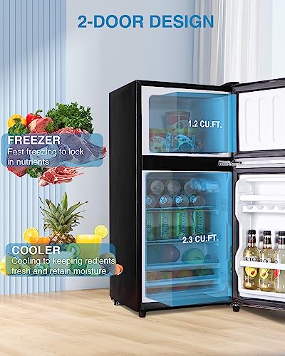 Euasoo FLS-80-BLACK 3.5Cu.Ft Compact, Small Refrigerator thumb #3