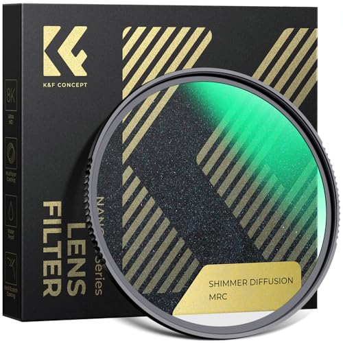 K&F CONCEPT Nano-Xcel 58MM Shimmer Diffusion Filtro, Filtro de Efecto para Anadir Brillo Suave de Vidrio Óptico con 28 Capas Nano Revestimiento