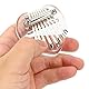 8 Keys Kalimba, Mini Tragbares Acryl Daumen Klavier Musikinstrument für Kinder Erwachsene Anfänger (Heart-shaped crystal)