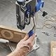 Dremel 220 Bohr-und Werkzeugständer für Multifunktionswerkzeug Stationäre Arbeite Vertikal oder im Winkel Bohren, Einstellbar in 15-Grad-Schritten, Integrierter Teleskop-Werkzeugständer