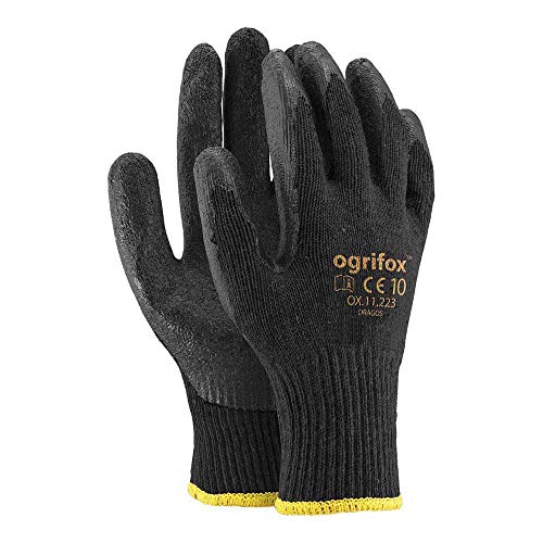 Ogrifox OX-DRAGOS_BB Ox.11.223 Dragos - Guantes de protección, talla 10, 12 unidades, color negro Cover