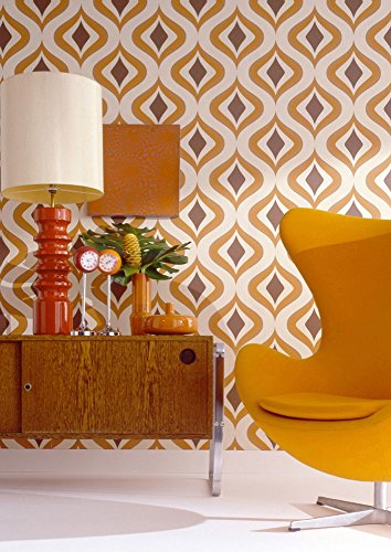 Graham & Brown 15195 Superfresco Easy Trippy Wallpaper, Orange #TOP3