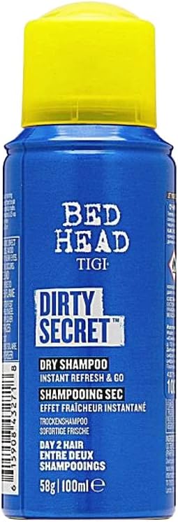 Bed Head by TIGI - Dirty Secret Dry Shampoo - Instant Hair Refresh- For Oily and Greasy Hair - Travel Size - 100 ml