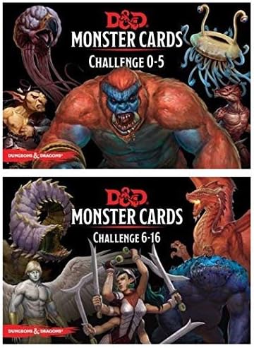 Amazon.com: D&amp;D: Monster Cards 5e Bundle Including Monster Cards ...