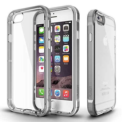 iPhone 6s Case, PLESON® [Crystal Bumper] iPhone 6s Case Cover, Dual Layer Case [Free Screen Protector] [Drop Protection] PC Bumper Scratch Resistant Crystal Clear Back Case for Apple iPhone 6 / 6s