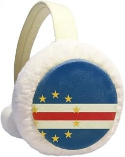 Cabo Verde Bandeira Nacional África Country Aquecedor de Orelhas de Inverno de Lã Peluda para Uso Externo