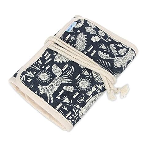 Teamoy Crochet Hooks Case for Knitting Needles, Crochet Hooks-with Crocket Project Accessories Compartments, Best Travel Case (Animal World)-(No Accessories Included) Cover