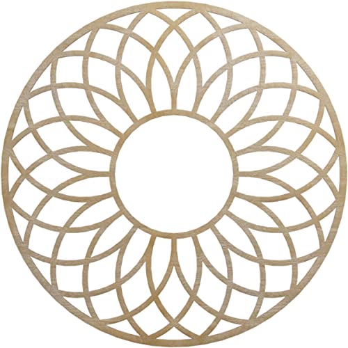 Image of Ekena Millwork 38 inchOD x 13 inchID x 3 /8 inchT Cannes Wood Fretwork Pierced Ceiling Medallion, Birch