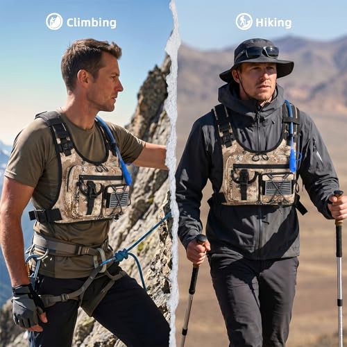 Image of Criuage USA Patent Running Hydration Vest Backpack, Lightweight Chest Pack with 2.0L Water Bladder Bag Daypack for Hiking Running Cycling Race Marathon for Women Men