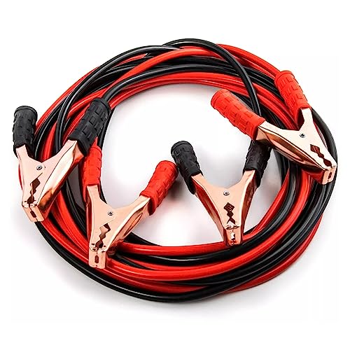 Image of Kingsway 4 Gauge Copper Wire Auto Jumper Cable for All Cars and Trucks Engine Power Jump Starter (Dead or Weak Battery), Emergency Battery Booster Charging Cables with Storage Bag (6.5ft, 500 Amp)