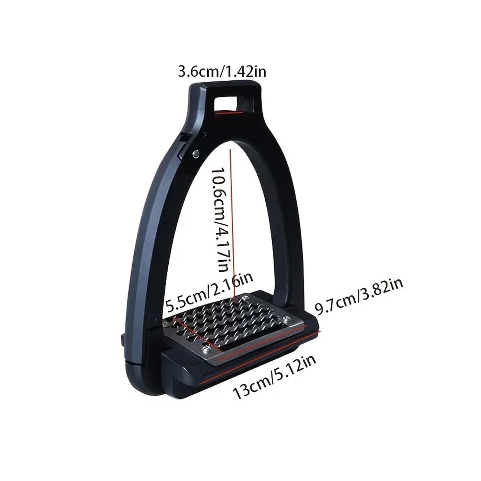 Staffe Di Sicurezza In Lega Alluminio Con Sgancio Laterale | Anticaduta e antisfondamento for l'equitazione - Gradini in acciaio inossidabile(Black)