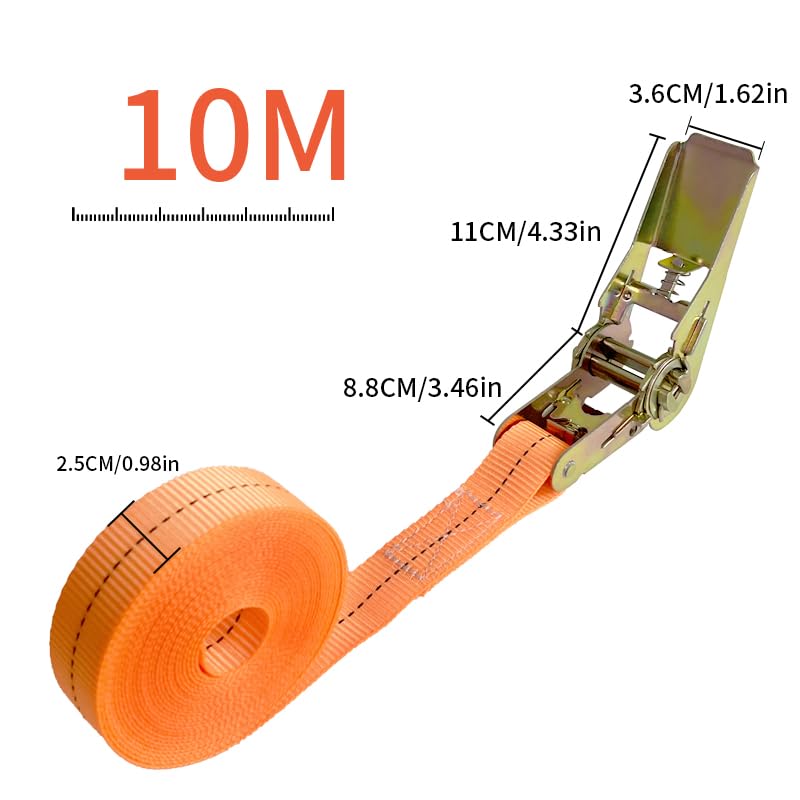 Pasy mocujące. 2-10m 2.5cm 800-1000kg Terylene Double Hooks