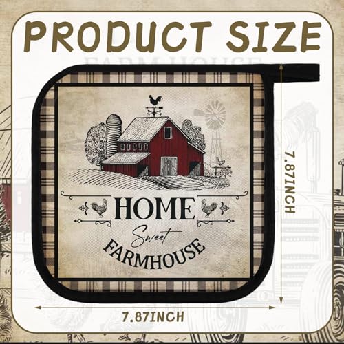 Bencailor-12-Pcs-Pot-Holders-with-Pocket-Kitchen-Hot-Potholders-Hot-Pad-Oven-Mitts-Cookie-Bag-Oven-Gloves-for-Kitchen-Gift-Baking-Cooking-Farmhouse-Rooster Bencailor 12 Pcs Pot Holders with Pocket Kitchen Hot Potholders Hot Pad Oven Mitts Cookie Bag Oven Gloves for Kitchen Gift Baking Cooking Farmhouse Rooster