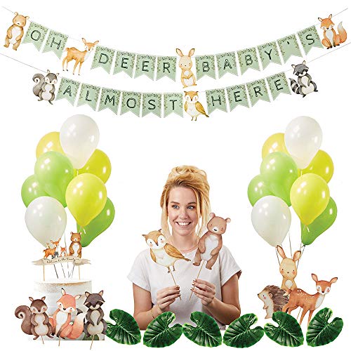 Kate Aspen Woodland Baby Shower, One Size, 33 Piece Party DÃ©cor Kit