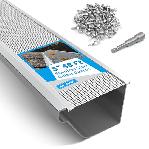 Air Jade Gutter Guards, 48ft (15 Pack) Micro Mesh Stainless ...