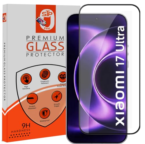 Image of STP FEEL Premium HD+ Tempered Glass Screen Protector Guard Compatible For Xiaomi 17 Ultra 5G (Ultrasonic Fingerprint Supported) (6.9 Inch, Pack of 1) Edge to Edge Coverage