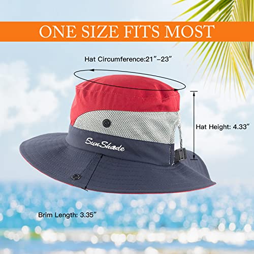 Image of Sun Hats for Women Beach Hat Ponytail Hat Womens Sun Hat with UV Protection Wide Brim